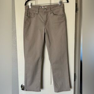 Levi's Mid Rise Skinny Khaki Color Jeans Business Casual Pants Sz 8 W29